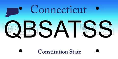 QBSATSS Connecticut License Plate