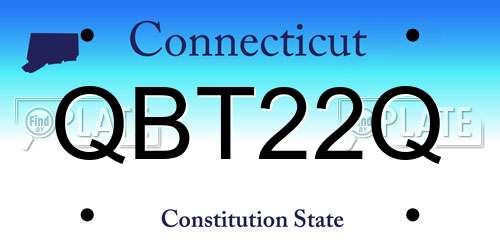 QBT22Q Connecticut License Plate