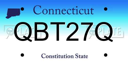 QBT27Q Connecticut License Plate