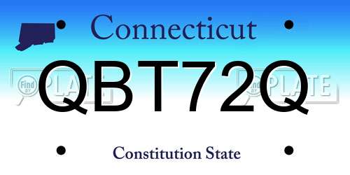 QBT72Q Connecticut License Plate