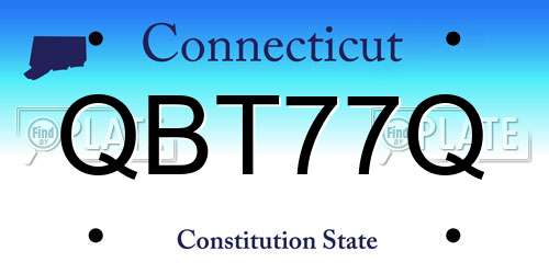 QBT77Q Connecticut License Plate