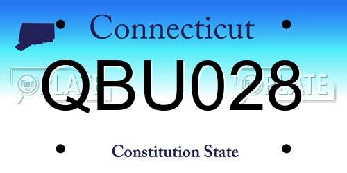 QBU028 Connecticut License Plate