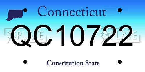 QC10722 Connecticut License Plate