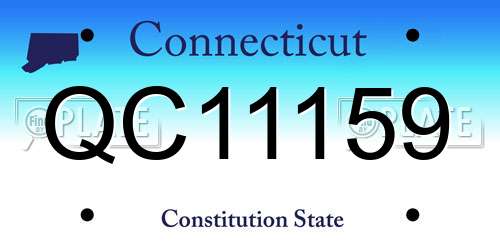 QC11159 Connecticut License Plate