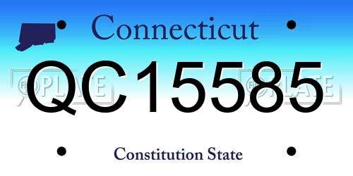 QC15585 Connecticut License Plate