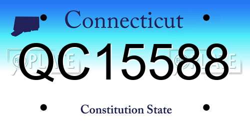 QC15588 Connecticut License Plate