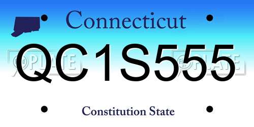 QC1S555 Connecticut License Plate