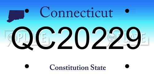 QC20229 Connecticut License Plate