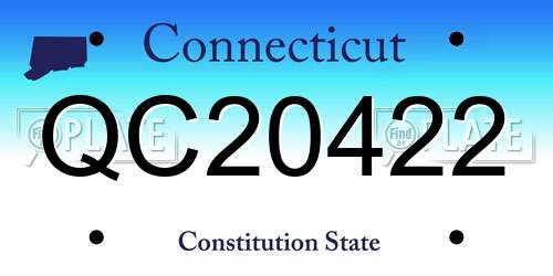 QC20422 Connecticut License Plate