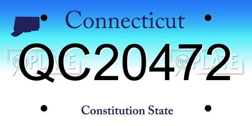 QC20472 Connecticut License Plate