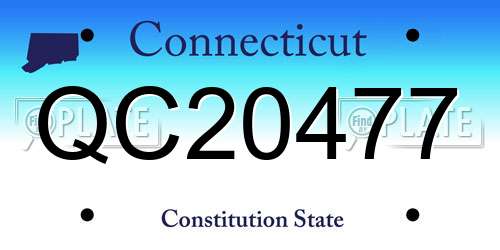 QC20477 Connecticut License Plate