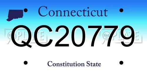 QC20779 Connecticut License Plate