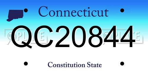 QC20844 Connecticut License Plate