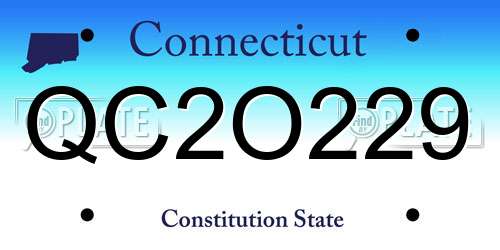 QC2O229 Connecticut License Plate