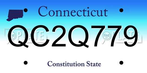 QC2Q779 Connecticut License Plate