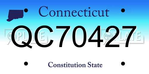 QC70427 Connecticut License Plate