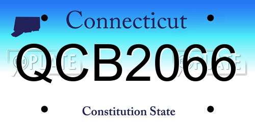 QCB2066 Connecticut License Plate