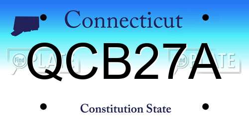 QCB27A Connecticut License Plate