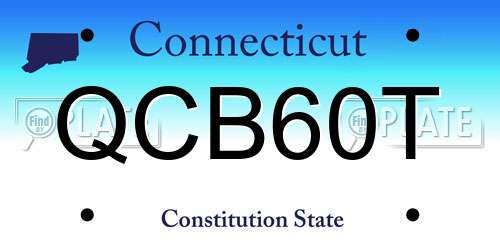QCB60T Connecticut License Plate