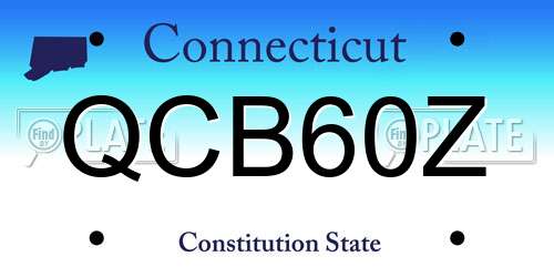 QCB60Z Connecticut License Plate