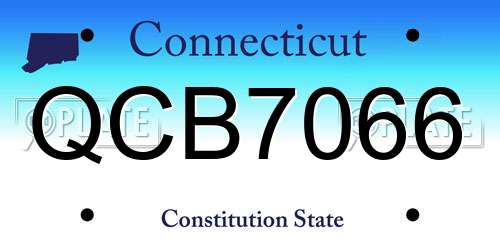 QCB7066 Connecticut License Plate