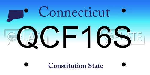 QCF16S Connecticut License Plate