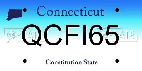 QCFI65 Connecticut License Plate