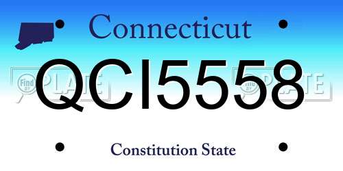 QCI5558 Connecticut License Plate