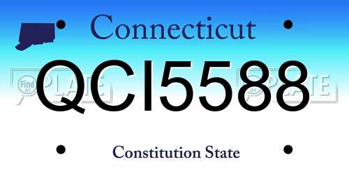 QCI5588 Connecticut License Plate