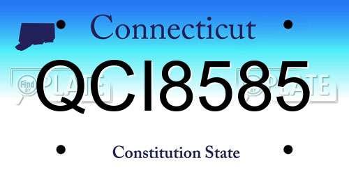 QCI8585 Connecticut License Plate