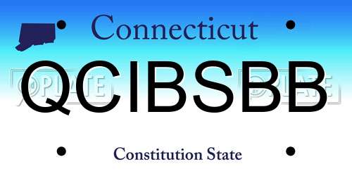 QCIBSBB Connecticut License Plate