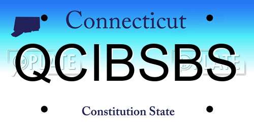 QCIBSBS Connecticut License Plate