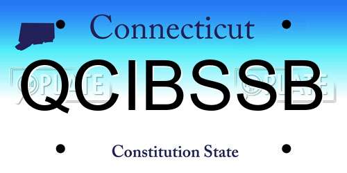 QCIBSSB Connecticut License Plate