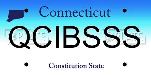 QCIBSSS Connecticut License Plate
