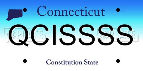 QCISSSS Connecticut License Plate