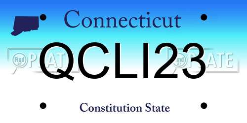 QCLI23 Connecticut License Plate