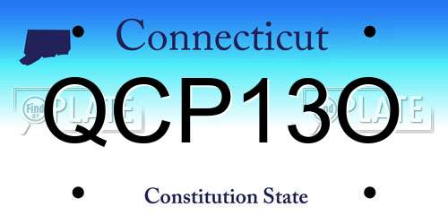 QCP13O Connecticut License Plate