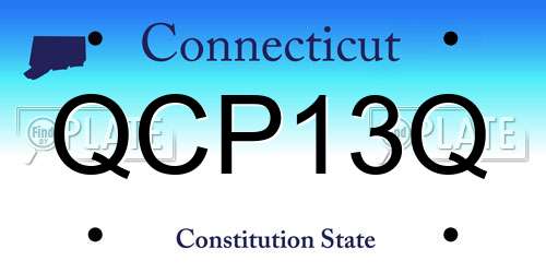 QCP13Q Connecticut License Plate