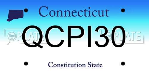 QCPI30 Connecticut License Plate