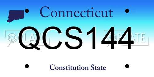 QCS144 Connecticut License Plate