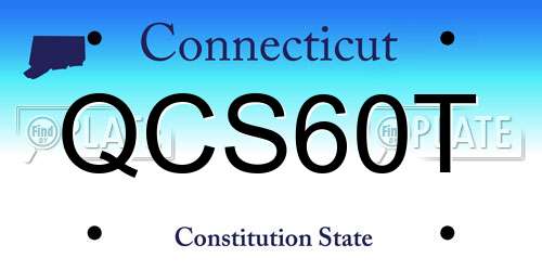 QCS60T Connecticut License Plate
