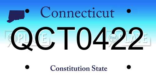 QCT0422 Connecticut License Plate