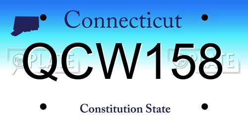 QCW158 Connecticut License Plate