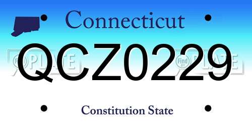 QCZ0229 Connecticut License Plate