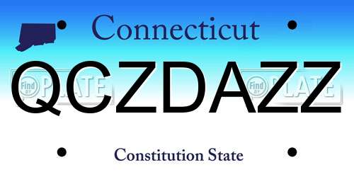 QCZDAZZ Connecticut License Plate