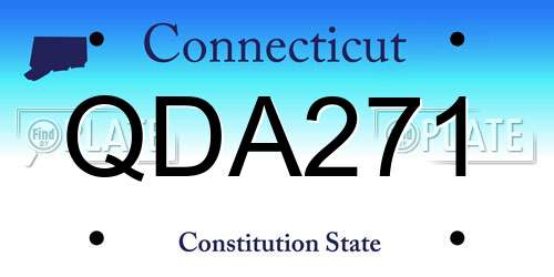 QDA271 Connecticut License Plate