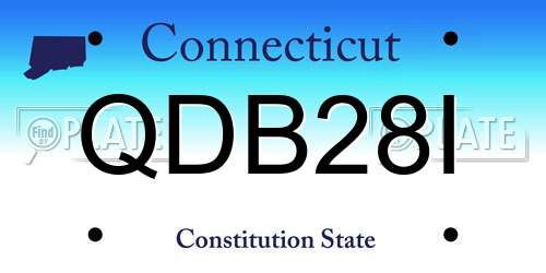 QDB28I Connecticut License Plate