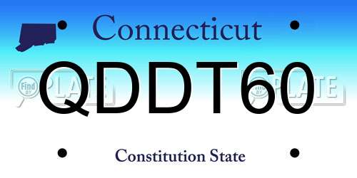 QDDT60 Connecticut License Plate