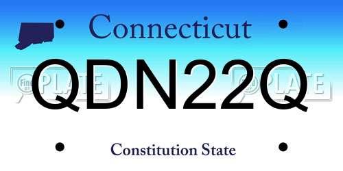 QDN22Q Connecticut License Plate