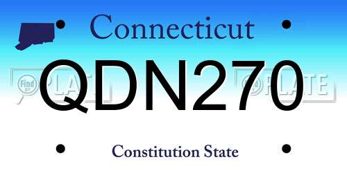 QDN270 Connecticut License Plate